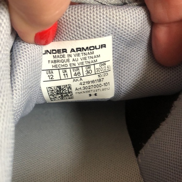 Under Armour gray sneakers men’s size 12 - Picture 10 of 10